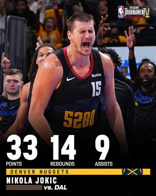 开云体育下载-16中14送独行侠首败 约基奇再把一项纪录收入囊中